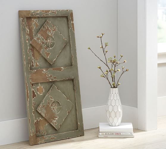 Carved Wood Shutter Wall Art Wall Decor Pottery Barn