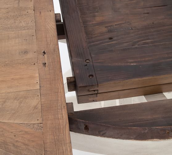 Hart Reclaimed Extending Pedestal Dining Table Driftwood White Scroll To Previous Item