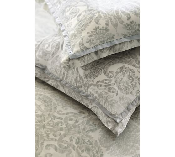 Samantha Damask Patterned Duvet Cover & Sham Pottery Barn
