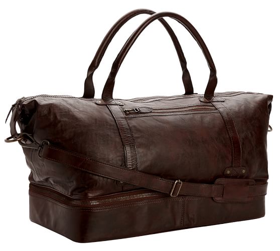 Saddle Leather Weekender Bag | Pottery Barn