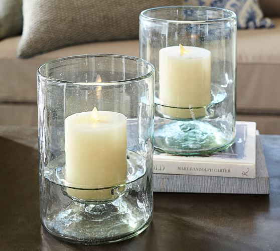 Recycled Gl Display Hurricane Pottery Barn Recycled Gl Display Hurricane