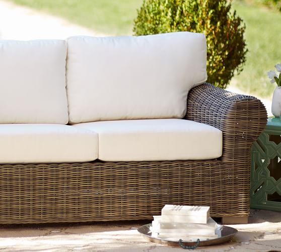 Huntington Roll Arm Sunbrella Outdoor Furniture Cushion Slipcovers