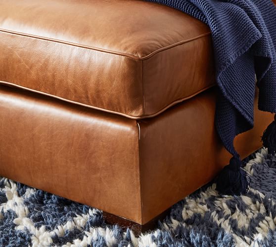 Townsend Roll Arm Leather 4Piece Chaise Sectional Pottery Barn