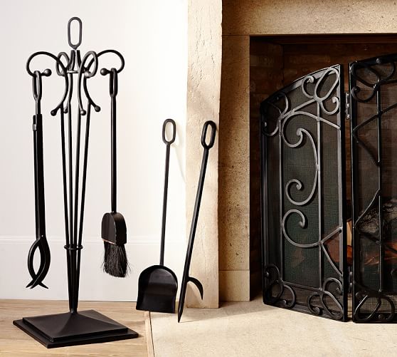 Aspen Fireplace Tool Set Pottery Barn