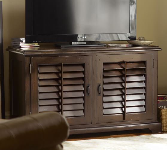 Holstead Shutter Small Media Console Pottery Barn Holstead Shutter Small Media Console