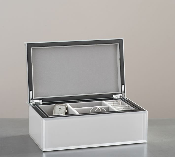Josie Mirrored Small Jewelry Box Pottery Barn
