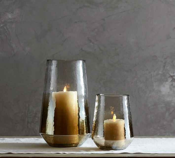 Warbled Er Glass Hurricane Pottery Barn