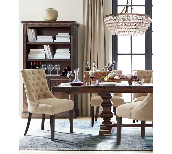 Hayes Tufted Upholstered Dining Chair Pottery Barn
