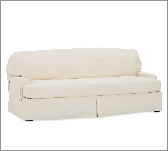 Twill Separate Seat Tailored Loose Fit Slipcover Pottery Barn