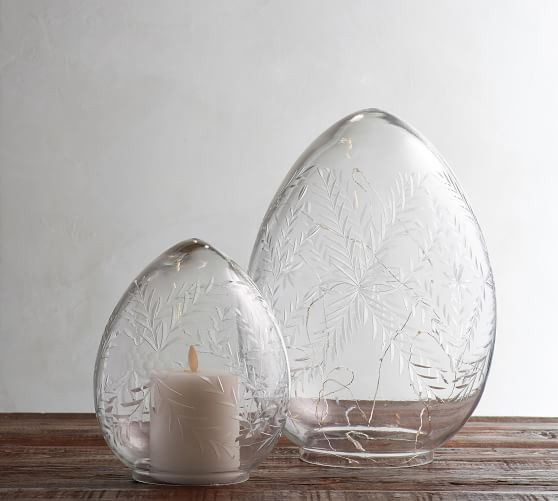 Etched Glass Eggs Pottery Barn
