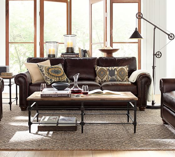 Leather Sofas Pottery Barn Webster Sofa Collection
