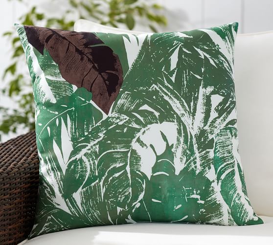 banana leaf print pillow