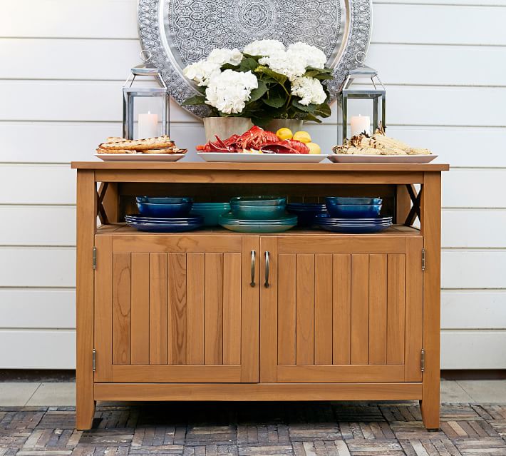 Hampstead Teak Buffet Pottery Barn