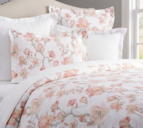 Magnolia Organic Patterned Duvet Cover & Sham Pottery Barn