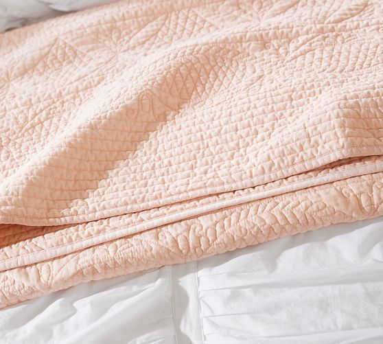 Hanna Cotton Linen Blend Quilt & Shams Pottery Barn