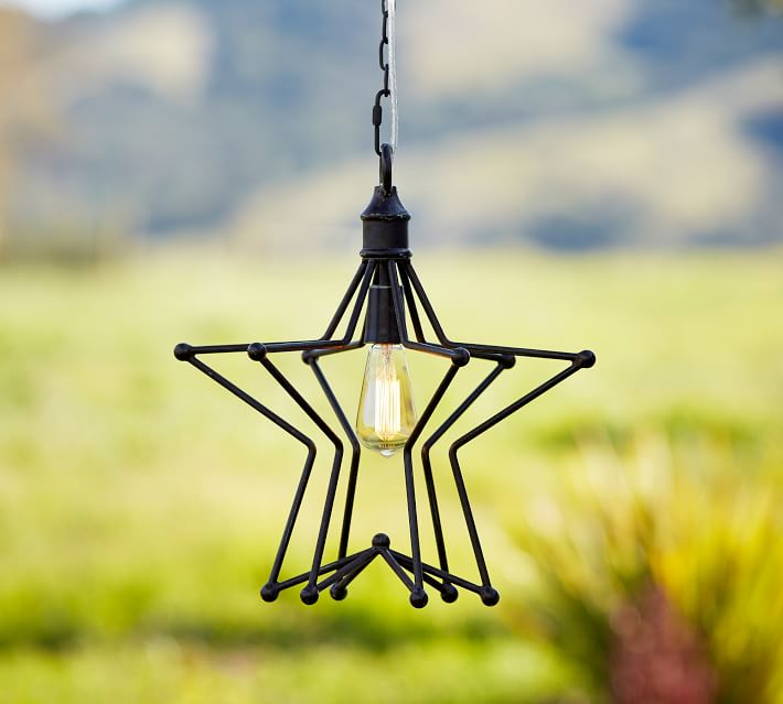 Rustic Star Indoor Outdoor Pendant Pottery Barn