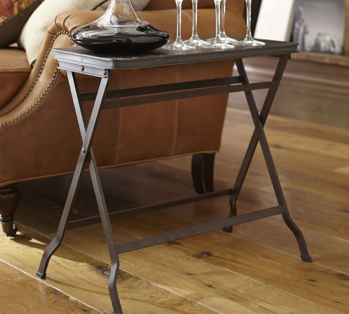 Carter Metal Folding Tray Table Pottery Barn