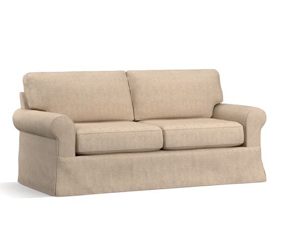 Buchanan Roll Arm Slipcovered Fabric Sofa Collection Pottery Barn