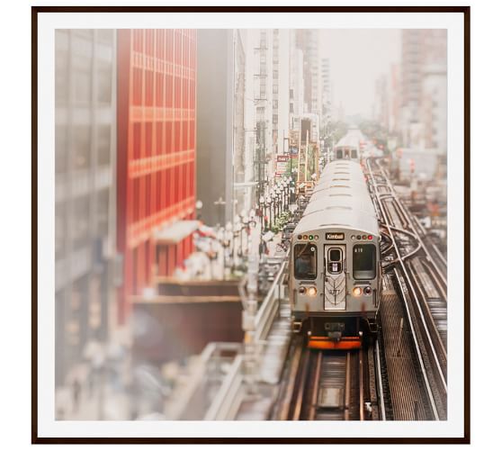 Around The Loop Framed Print By Tracey Capone 48x48 Wood