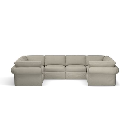 Pb Air Roll Arm 8 Piece U Shaped Sectional Slipcover Performance