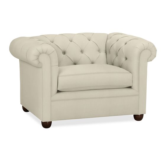 Chesterfield Upholstered Grand Armchair 50 Polyester Wrapped