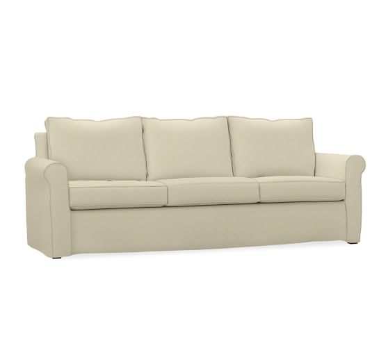 Cameron Roll Arm Grand Sofa Slipcover Performance Tweed Ecru
