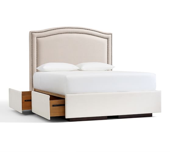Tamsen Curved Headboard And Side Storage Platform Bed Full