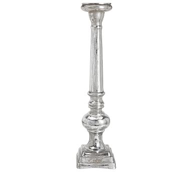 Antique Mercury Glass Pillar Holder, Mercury - Extra Large | Pottery Barn
