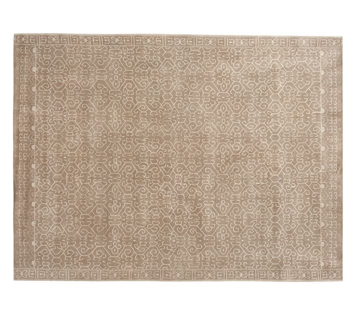 Luna Tonal Tufted Rug 9x12 Ivory Neutral Pottery Barn