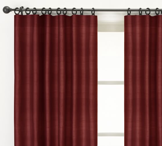 Dupioni Silk Pole Pocket Curtain Pottery Barn