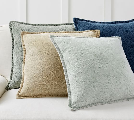 Chenille Jacquard Pillow Covers Pottery Barn