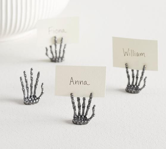 Skeleton Hand Place Card Holder, Set of 4 Pottery Barn