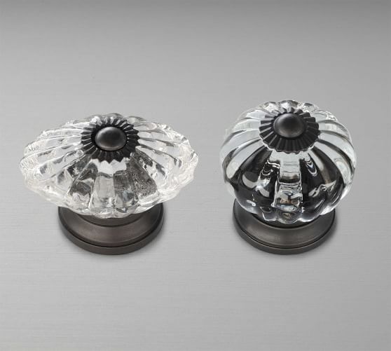 Vintage Glass Oval Knob Pottery Barn