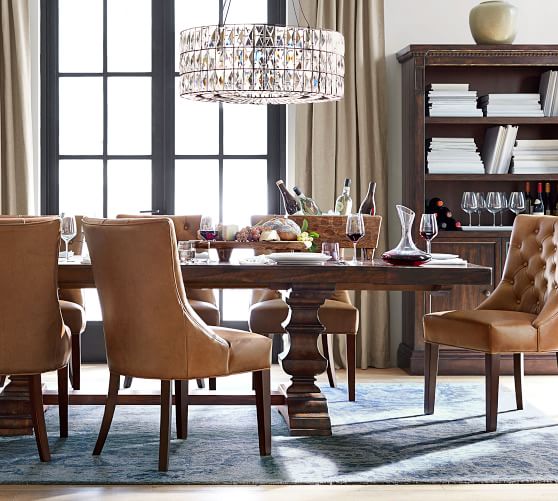Dining Room Tables Pottery Barn Banks Extending Dining Table Alfresco Brown