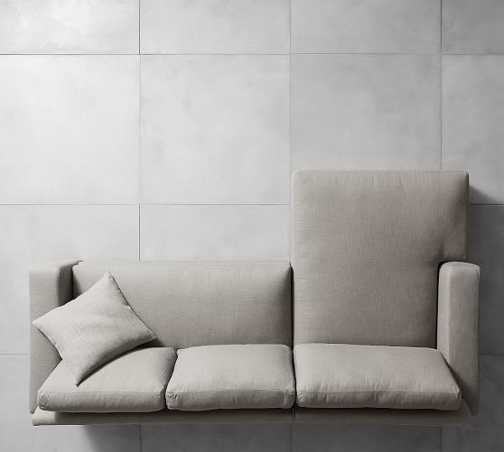 Big Sur Square Arm Upholstered Sofa with Double Chaise Sectional