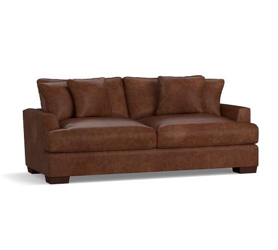Sullivan Fin Arm Deep Seat Leather Sofa Collection