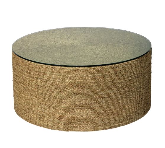 Dixon Seagrass Round Coffee Table Pottery Barn