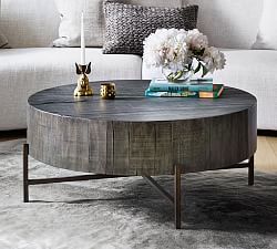 Glass Wood And Metal Coffee Tables Pottery Barn