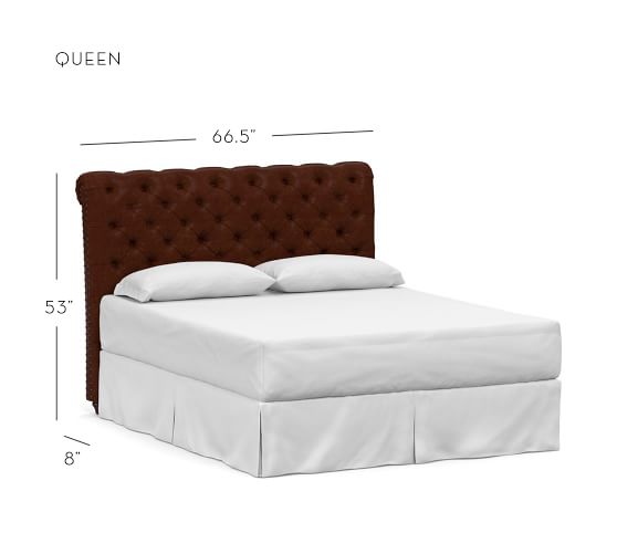 Chesterfield Leather Headboard Pottery Barn
