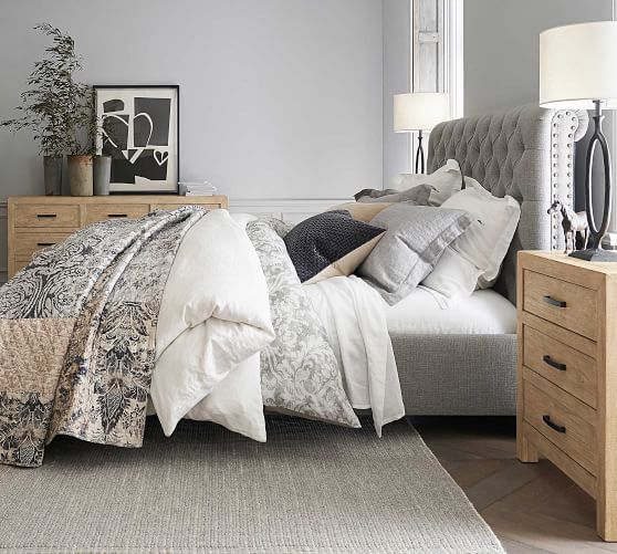 Talisa Printed Duvet & Shams Gray Pottery Barn