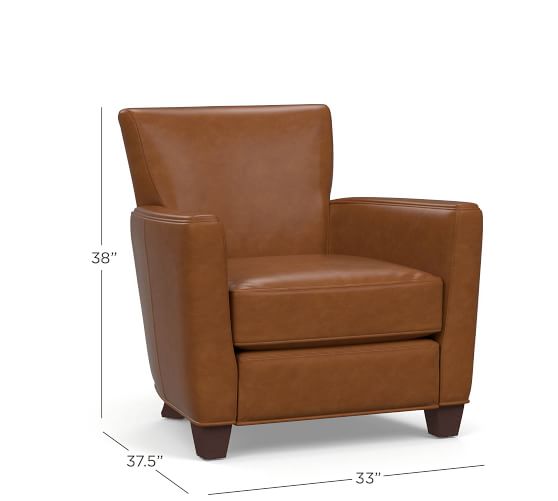 Irving Square Arm Leather Recliner Pottery Barn