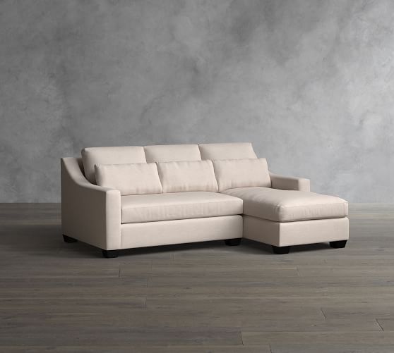 York Slope Arm Deep Seat Upholstered Chaise Sofa Sectional Pottery Barn