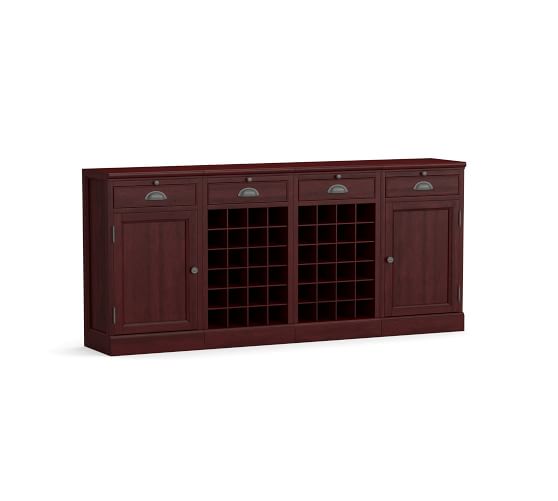 Modular Bar Extra Wide Buffet (2 Wine Grid Bases & 2 Wood Door