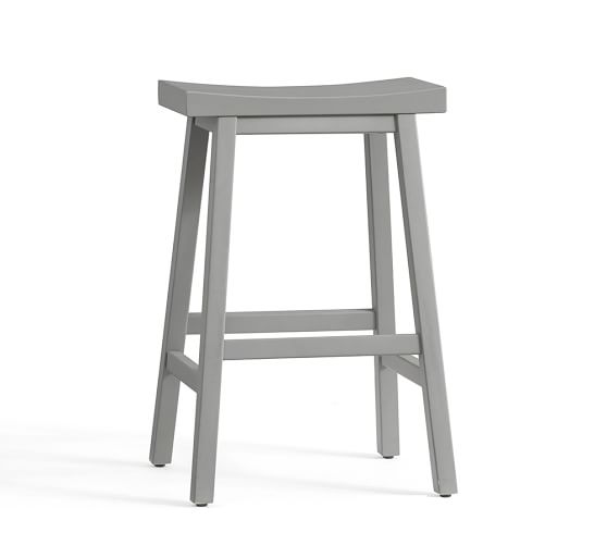 Tibetan Bar & Counter Stool, Slate Gray Pottery Barn