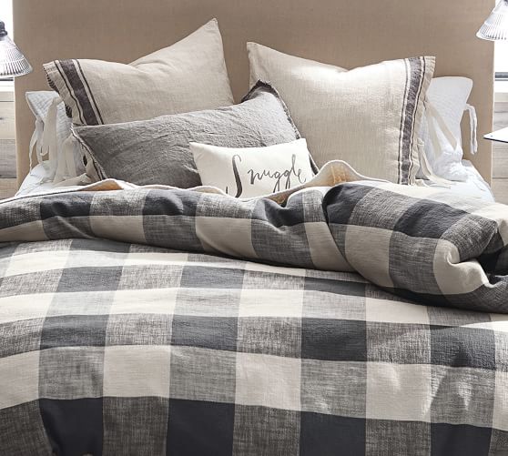 Bryce Buffalo Check Duvet Cover Shams Charcoal