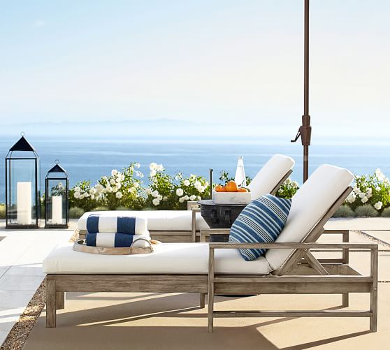 Chaise Side Table All Outdoor Furniture Decor Pottery Barn