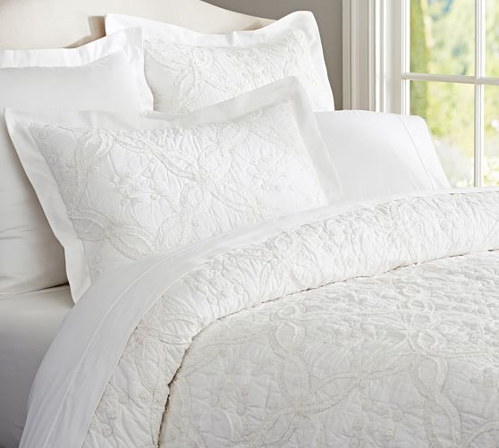 White Bedding Pottery Barn