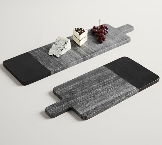 Acacia Wood Marble Cheese Boards Pottery Barn