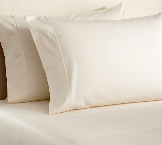 Pb Essential 300 Thread Count Cotton Sheet Set Ivory Pottery Barn
