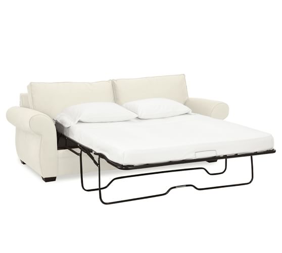 Pearce Roll Arm Upholstered Sleeper Sofa With Memory Foam Mattress